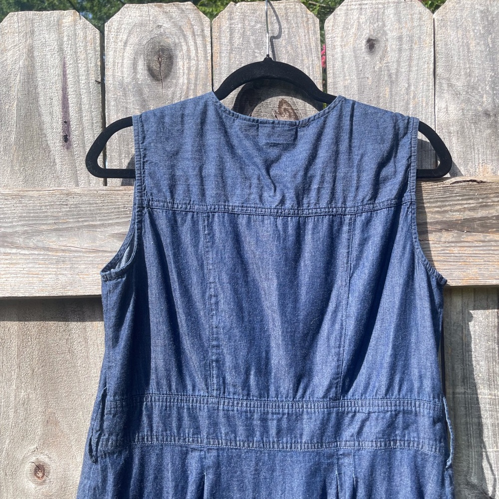 Millenium Sleeveless Denim Dress 100 percent cotton Size M - Picture 6 of 8